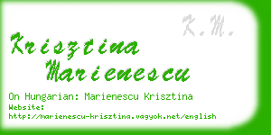 krisztina marienescu business card